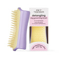 Tangle Teezer Small Pet Teezer Small Detangling Dog Grooming Brush - For Dry Hair or Bath - The Perfect Detangling Brush for Dogs - Lilac & Yellow